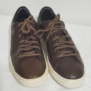Puma City Series Mens Brown Leather Sneakers 8.5